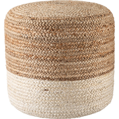 Saba Oliana 18" Pouf by Jaipur Living. Made from 100% jute in a coastal style.