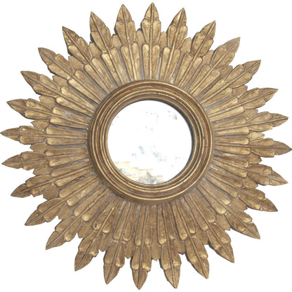Santo Handcarved Mirror by Worlds Away. Made from hardwood, glass in a cottage & farmhouse style.