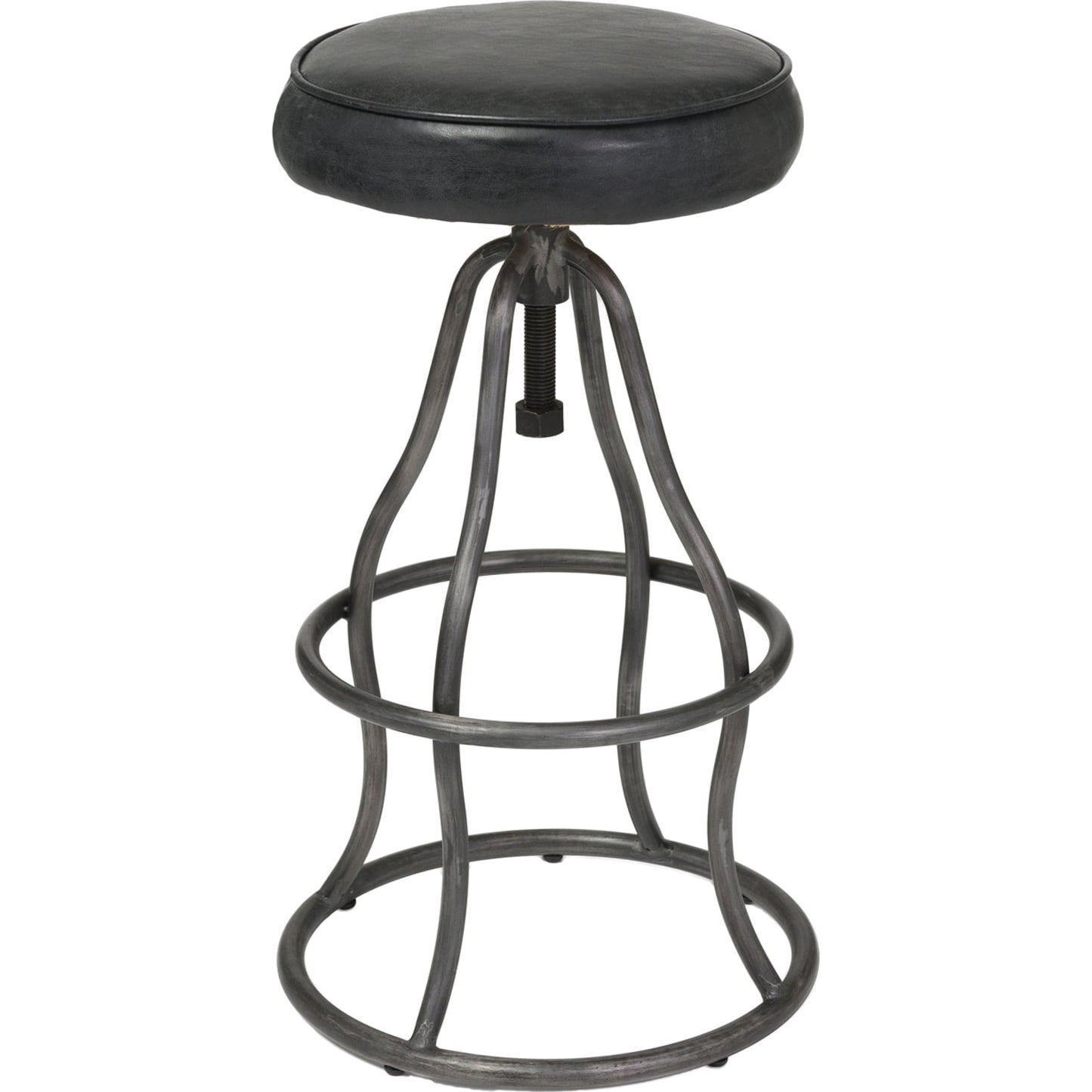 001 SR-379555 | Primary Silo | Bowie Bar Stool by LH Imports. Made from leather, metal in a rustic style.
