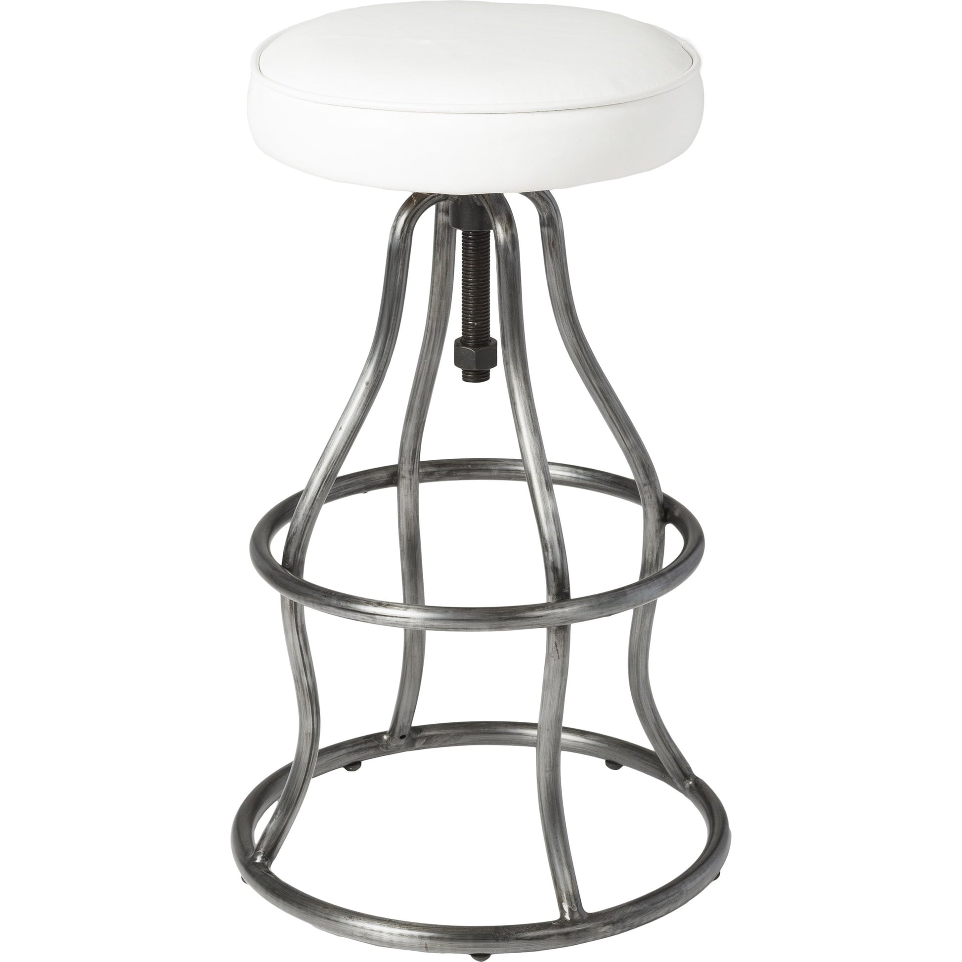 Bowie Bar Stool by LH Imports. Made from leather, metal in a rustic style.