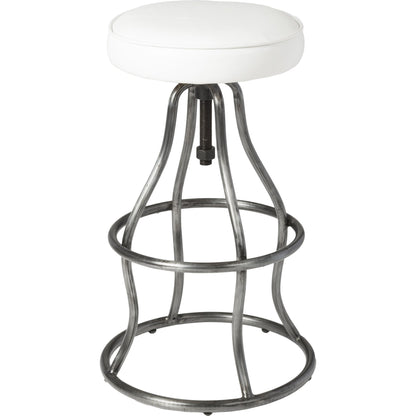 Bowie Bar Stool by LH Imports. Made from leather, metal in a rustic style.