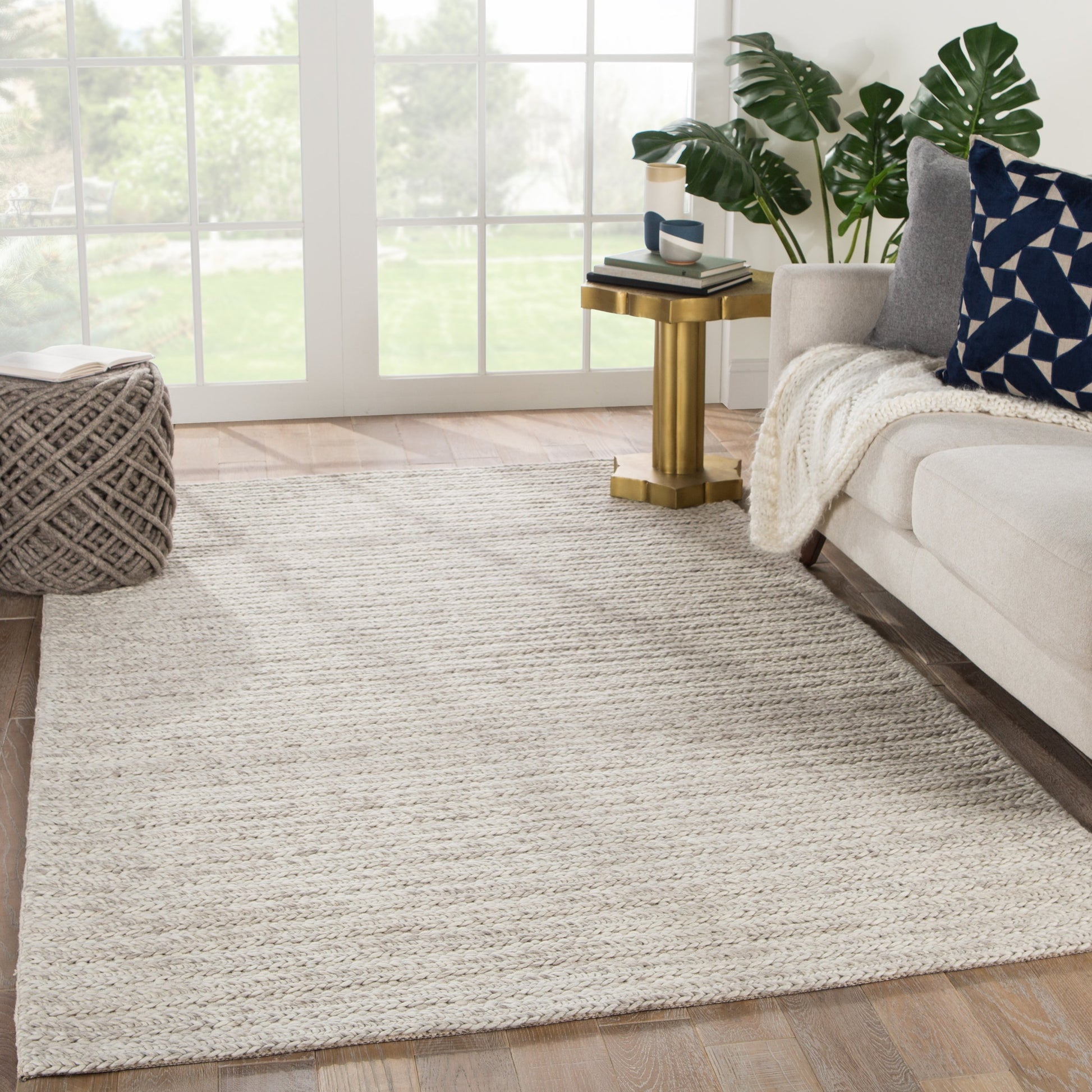 Scandinavia Rakel SCR14 Rug by Jaipur Living in cream, light gray. Made from 100% wool in a unique style.