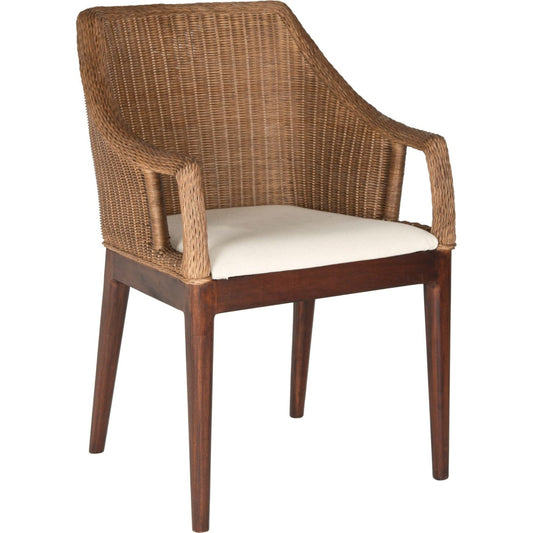 Northumberland Arm Chair by HedgeApple Essentials in brown. Made from mahogany, cotton in a modern style.