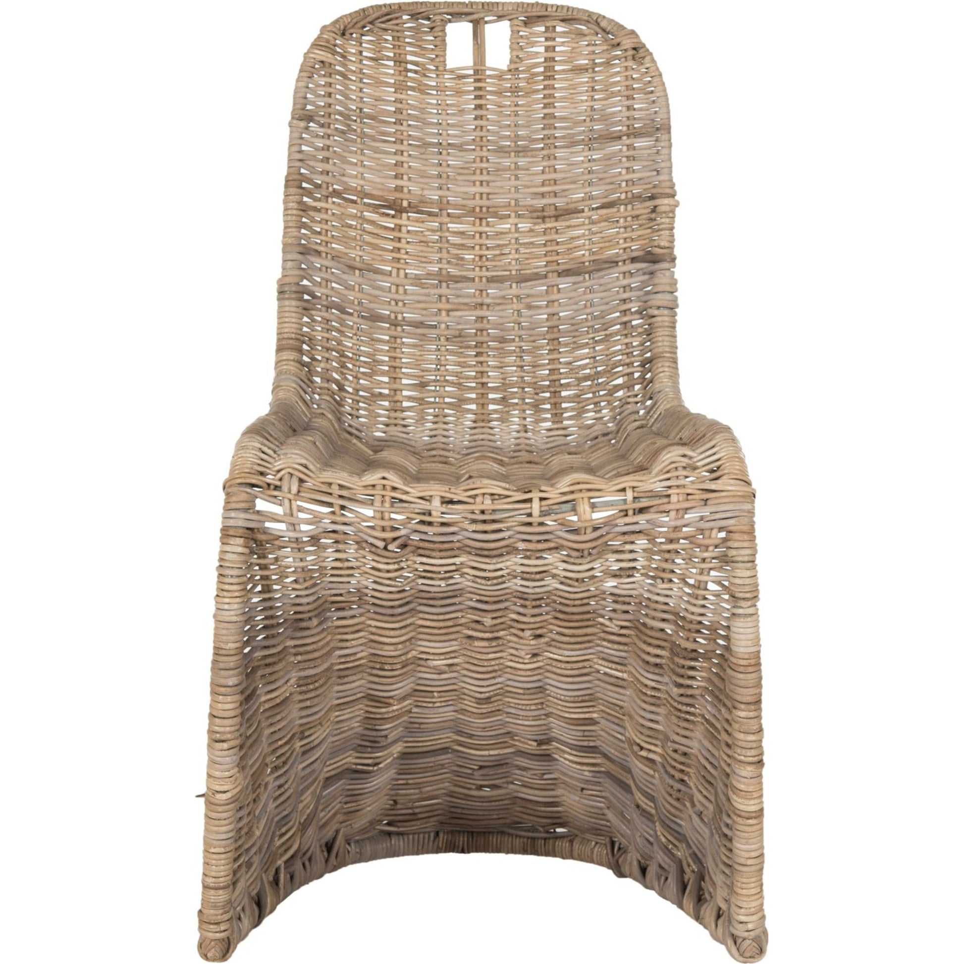 Fairview Dining Chair (Set of 2) by HedgeApple Essentials in gray. Made from rattan, kubu in a modern style.