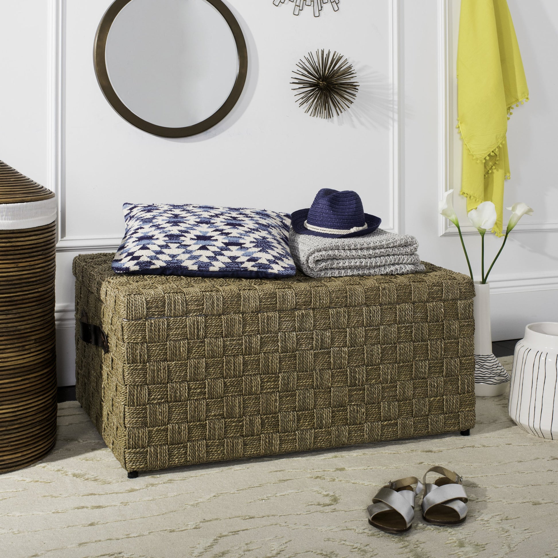 Appanoose Trunk by HedgeApple Essentials in natural. Made from seagrass in a coastal style.