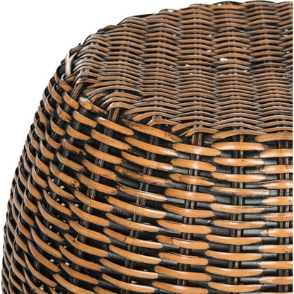 Durham Stool by HedgeApple Essentials. Made from rattan frame, rattan peel weave in a modern style.
