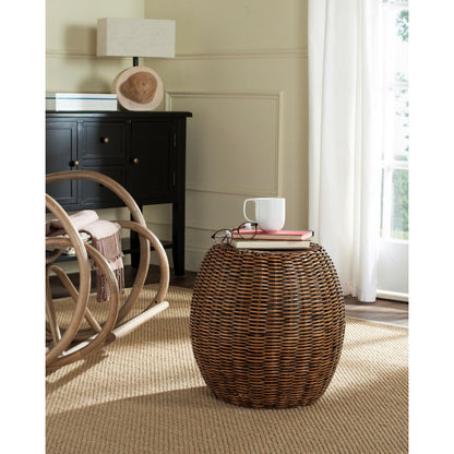 Durham Stool by HedgeApple Essentials. Made from rattan frame, rattan peel weave in a modern style.