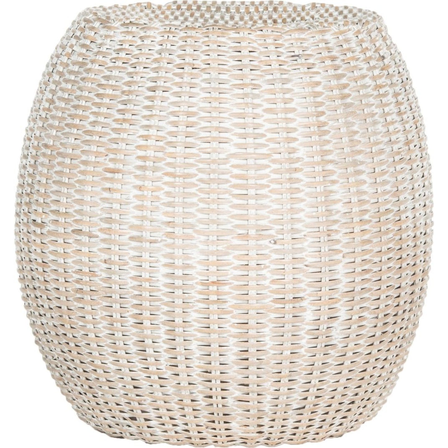 029 O-SAFAVIEH-SEA8022B | Primary Silo | Durham Stool by HedgeApple Essentials. Made from rattan frame, rattan peel weave in a modern style.