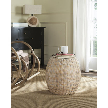 Durham Stool by HedgeApple Essentials. Made from rattan frame, rattan peel weave in a modern style.