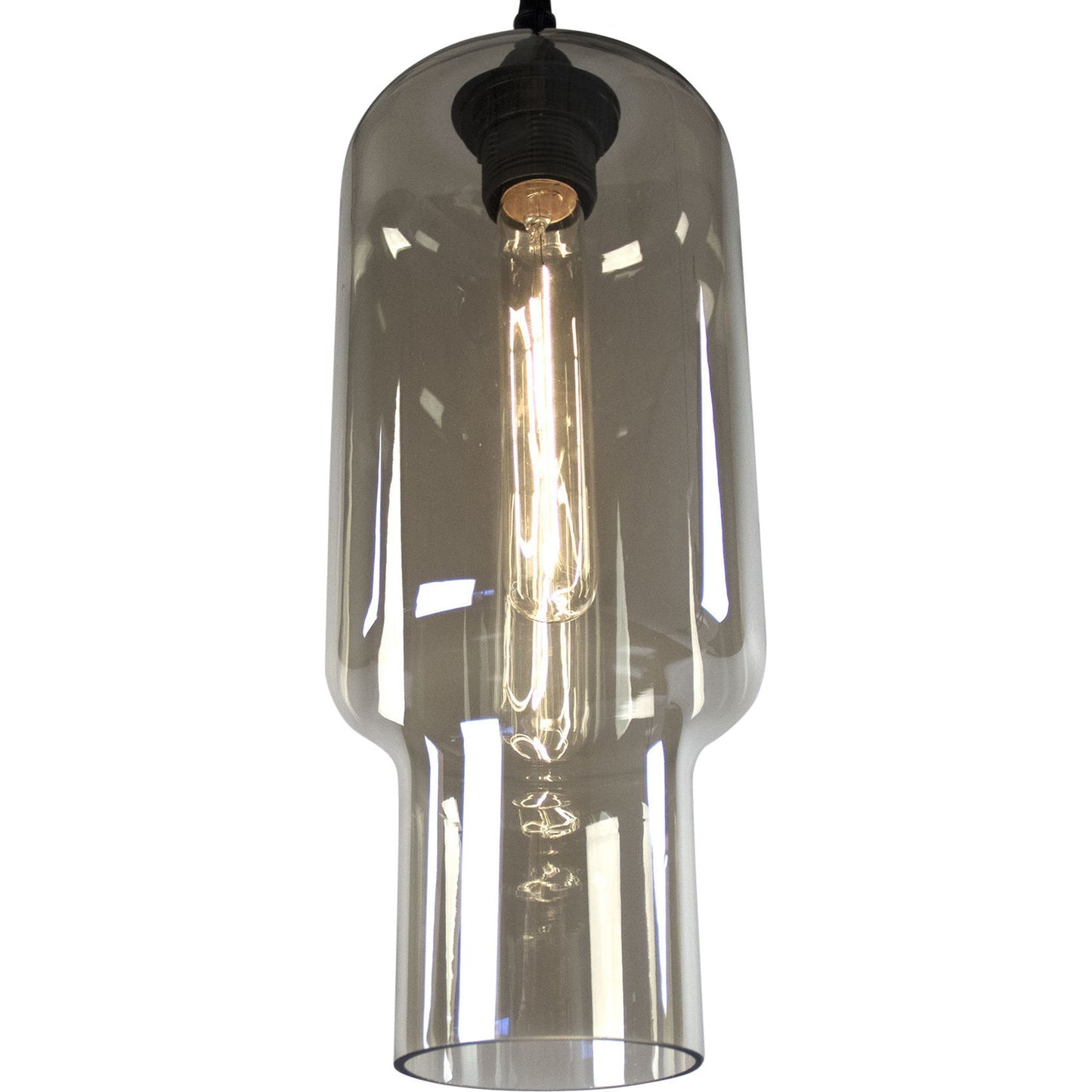 002 S-336506 | Additional Silo | Aiden Hanging Light by Zentique in tinted gray and glass. Made from metal, smoky glass in a modern style.