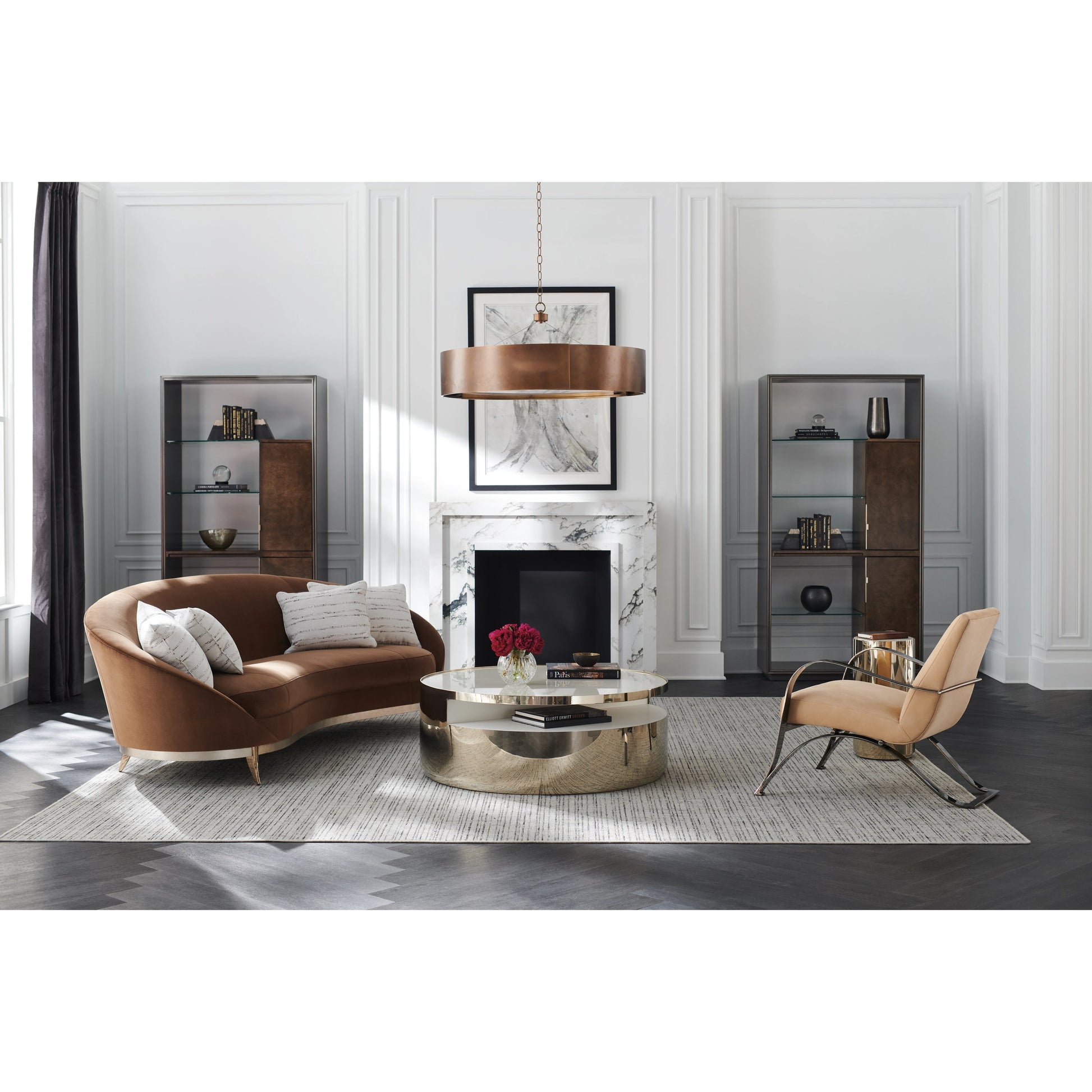 Main Event by Caracole in bronze, silver and dusty silver. Made from birch, stainless steel in a modern style.