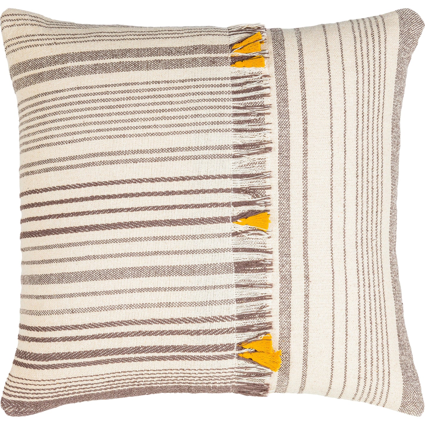 002 SI-1915229,SI-1915230,SI-1915231,SI-1915232 | Primary Silo | Springville Pillow - 9193 by Surya in cream, tan, dark brown. Made from front: 100% cotton, back: 100% cotton in a transitional style.