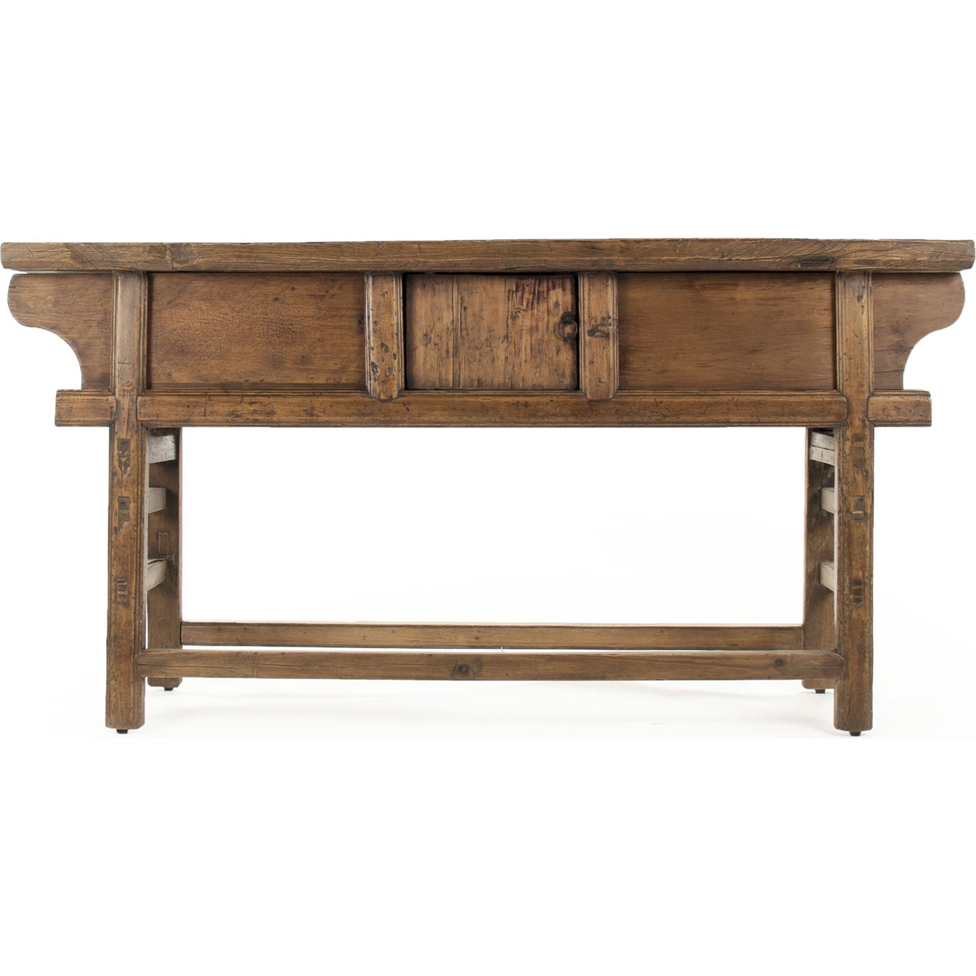 Antique Noodle Table by Zentique in distressed stain and wood. Made from unique in a cottage & farmhouse style.