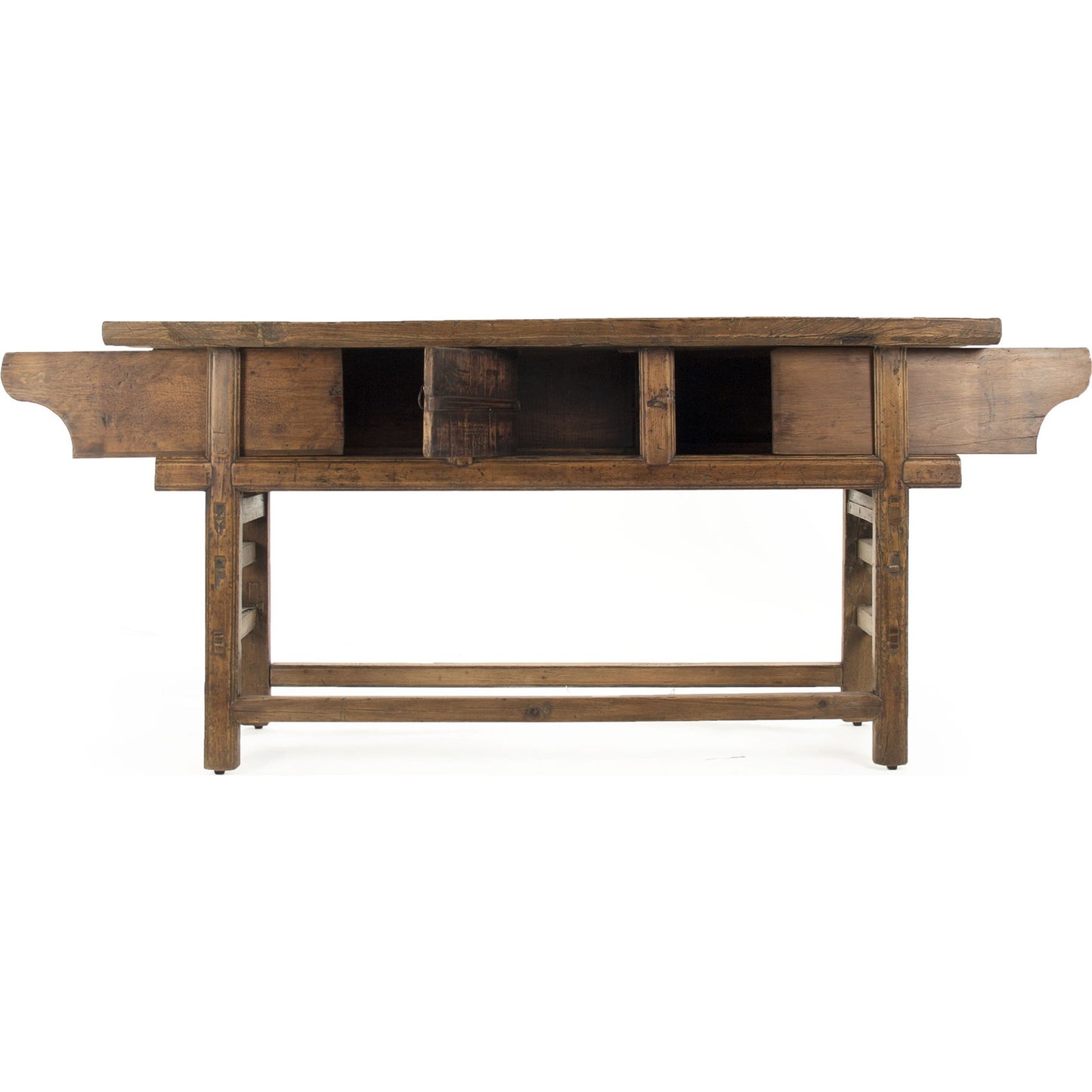 004 S-336576 | Additional Silo | Antique Noodle Table by Zentique in distressed stain and wood. Made from unique in a cottage & farmhouse style.