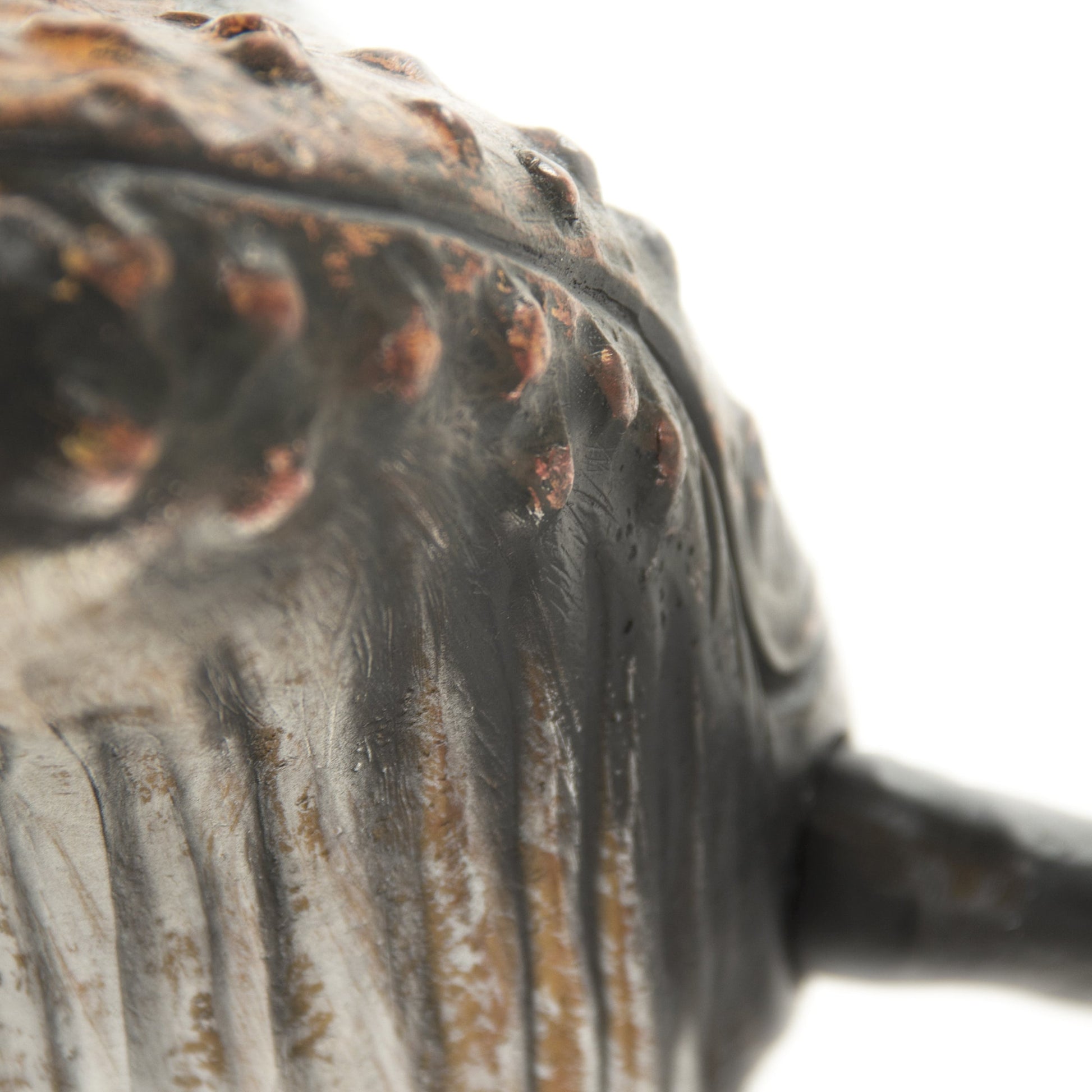 Whale Sculpture by Zentique in distressed black and resin. Made from resin in a coastal style.
