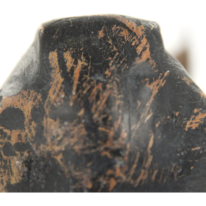 Whale Sculpture by Zentique in distressed black and resin. Made from resin in a coastal style.