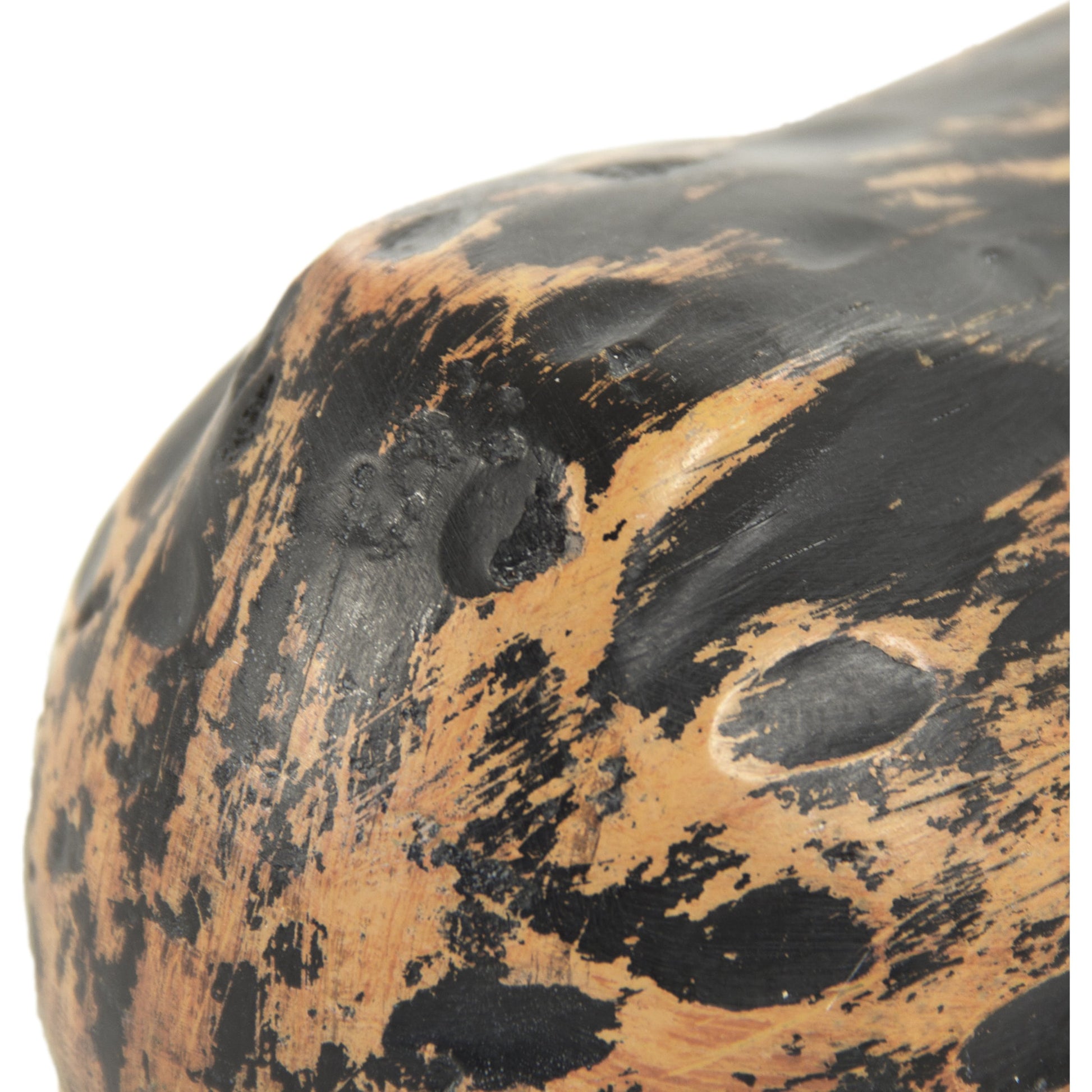 Whale Sculpture by Zentique in distressed black and resin. Made from resin in a coastal style.