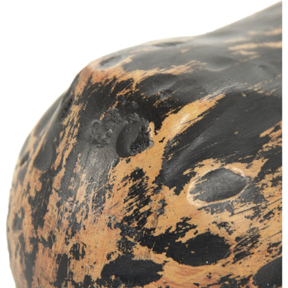 Whale Sculpture by Zentique in distressed black and resin. Made from resin in a coastal style.