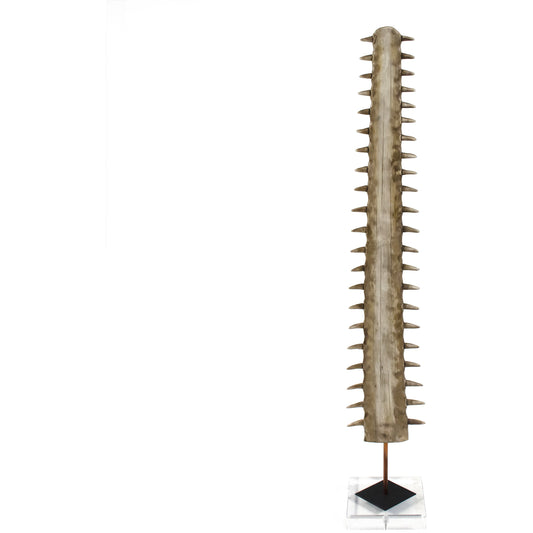 Sawtooth on Acrylic Stand by Zentique in distressed brown and resin, metal, acrylic. Made from resin, metal, acrylic in a coastal style.