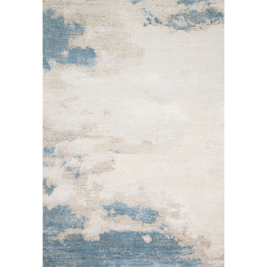 Sienne SIE-08 Rug by Loloi in sand, ocean. Made from 65% viscose, 35% acrylic in a modern style.
