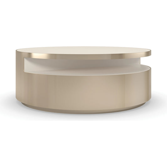 Turn Style by Caracole in gold and whisper of gold. Made from metal, stone in a modern style.