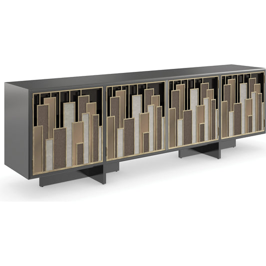 Midtown by Caracole in natural and brushed gold, brushed tungsten, dusty silver, mirrored bronze. Made from metal in a modern style.