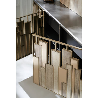 Midtown by Caracole in natural and brushed gold, brushed tungsten, dusty silver, mirrored bronze. Made from metal in a modern style.