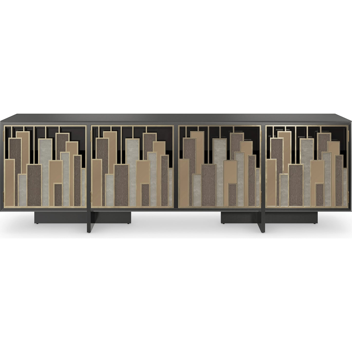 005 SI-1955912 | Additional Silo | Midtown by Caracole in natural and brushed gold, brushed tungsten, dusty silver, mirrored bronze. Made from metal in a modern style.