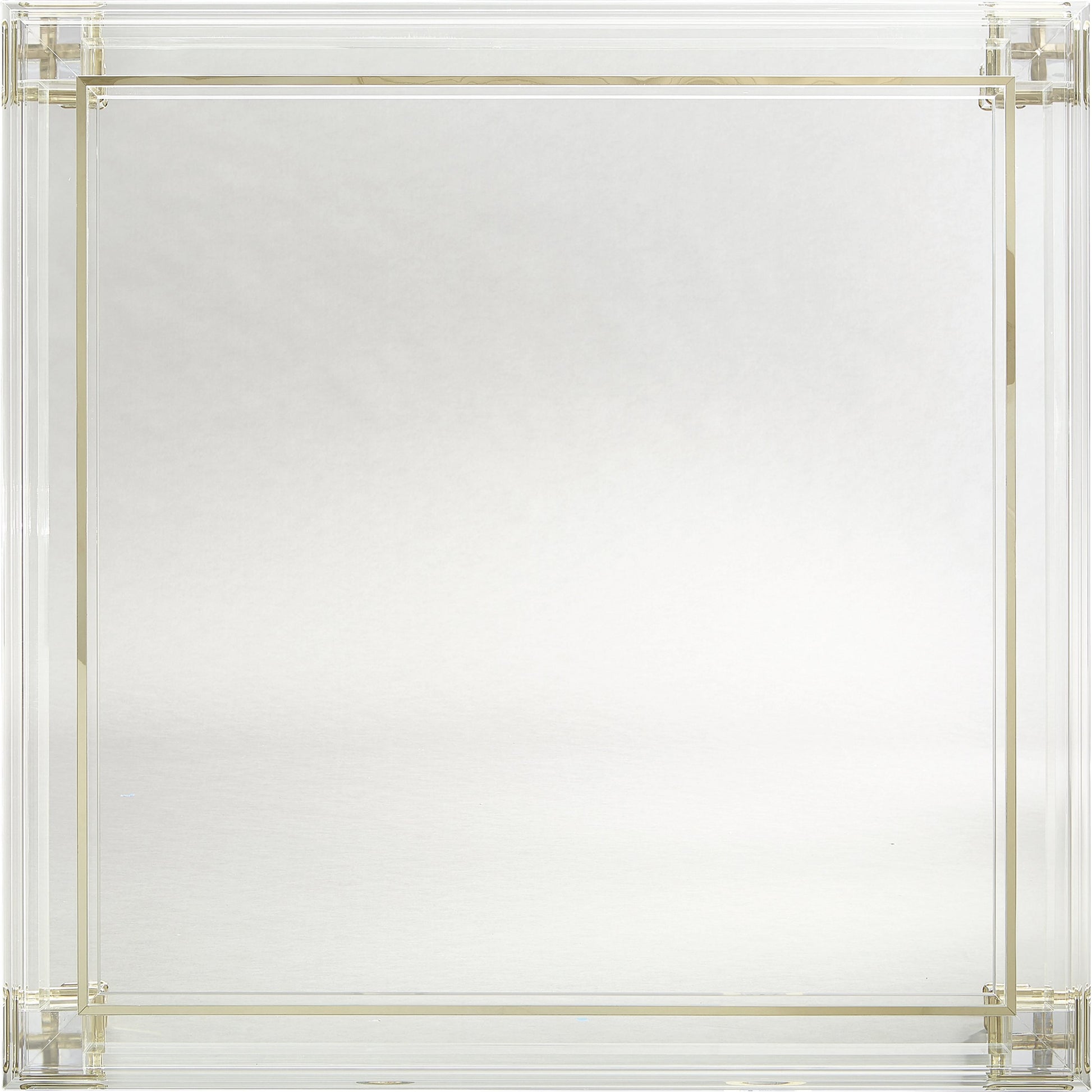 Pierre Cocktail Table by Caracole in acrylic and majestic gold. Made from acrylic, brass in a modern style.