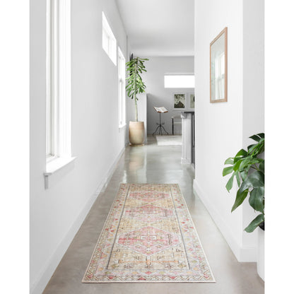 Skye SKY-04 Rug by Loloi II in gold, blush. Made from 100% polyester i