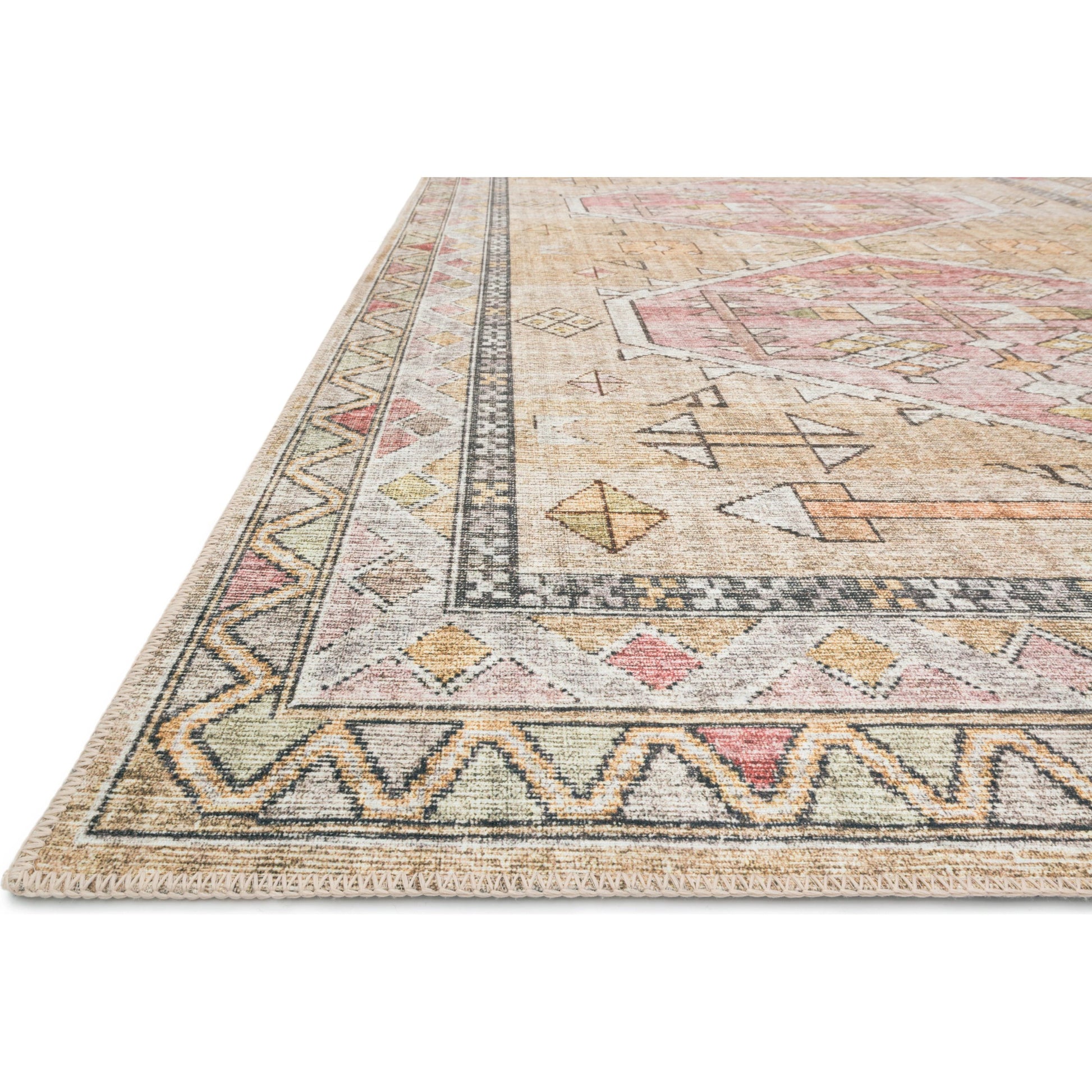 Skye SKY-04 Rug by Loloi II in gold, blush. Made from 100% polyester in 