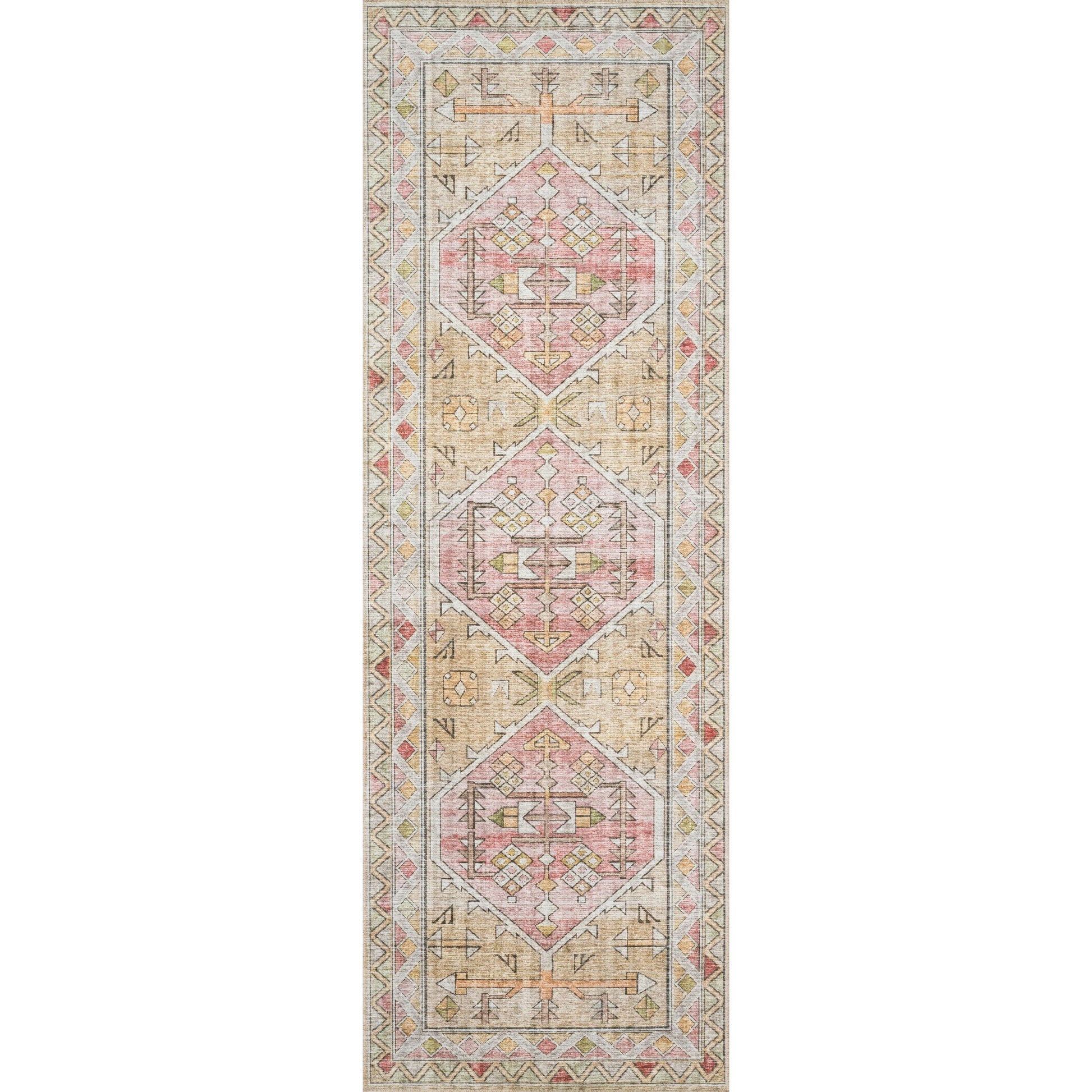 Skye SKY-04 Rug by Loloi II in gold, blush. Made from 100% polye