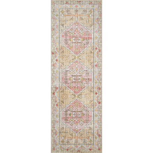 Skye SKY-04 Rug by Loloi in gold, blush. Made from 100% polyester in a eclectic & global style.