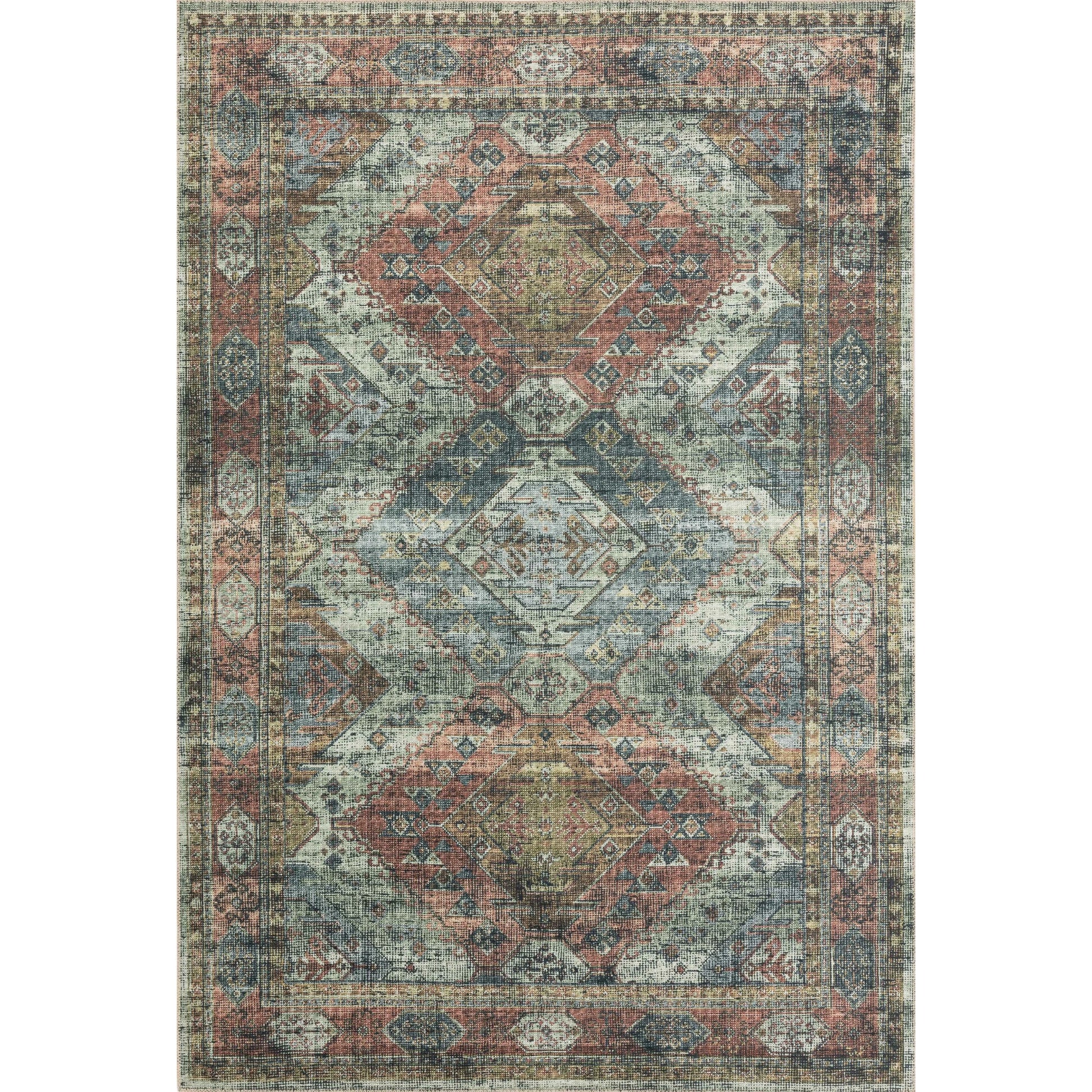 Skye SKY-06 Rug by Loloi II in apricot, mist. Made from 100% polyester in a rustic style