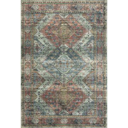 Skye SKY-06 Rug by Loloi II in apricot, mist. Made from 100% polyester in a rustic style