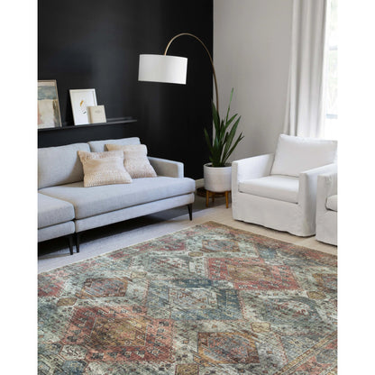 Skye SKY-06 Rug by Loloi II in apricot, mist. Made from 100% polyester in a rustic style.