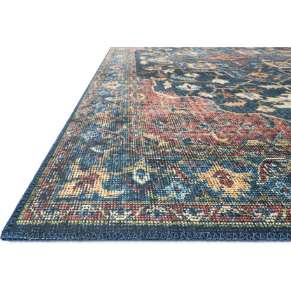 Skye SKY-08 Rug by Loloi II in denim, brick. Made from 100% polyester in a traditional style.