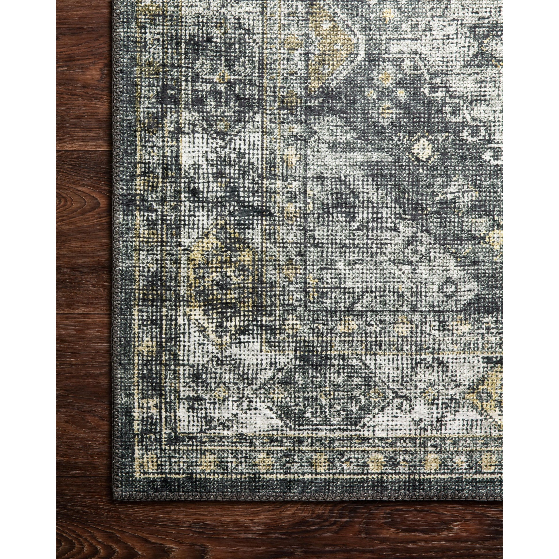 Skye SKY-09 Rug by Loloi II in graphite, silver. Made from 100% polyester in a rustic style.