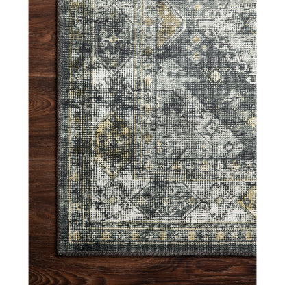 Skye SKY-09 Rug by Loloi II in graphite, silver. Made from 100% polyester in a rustic style.