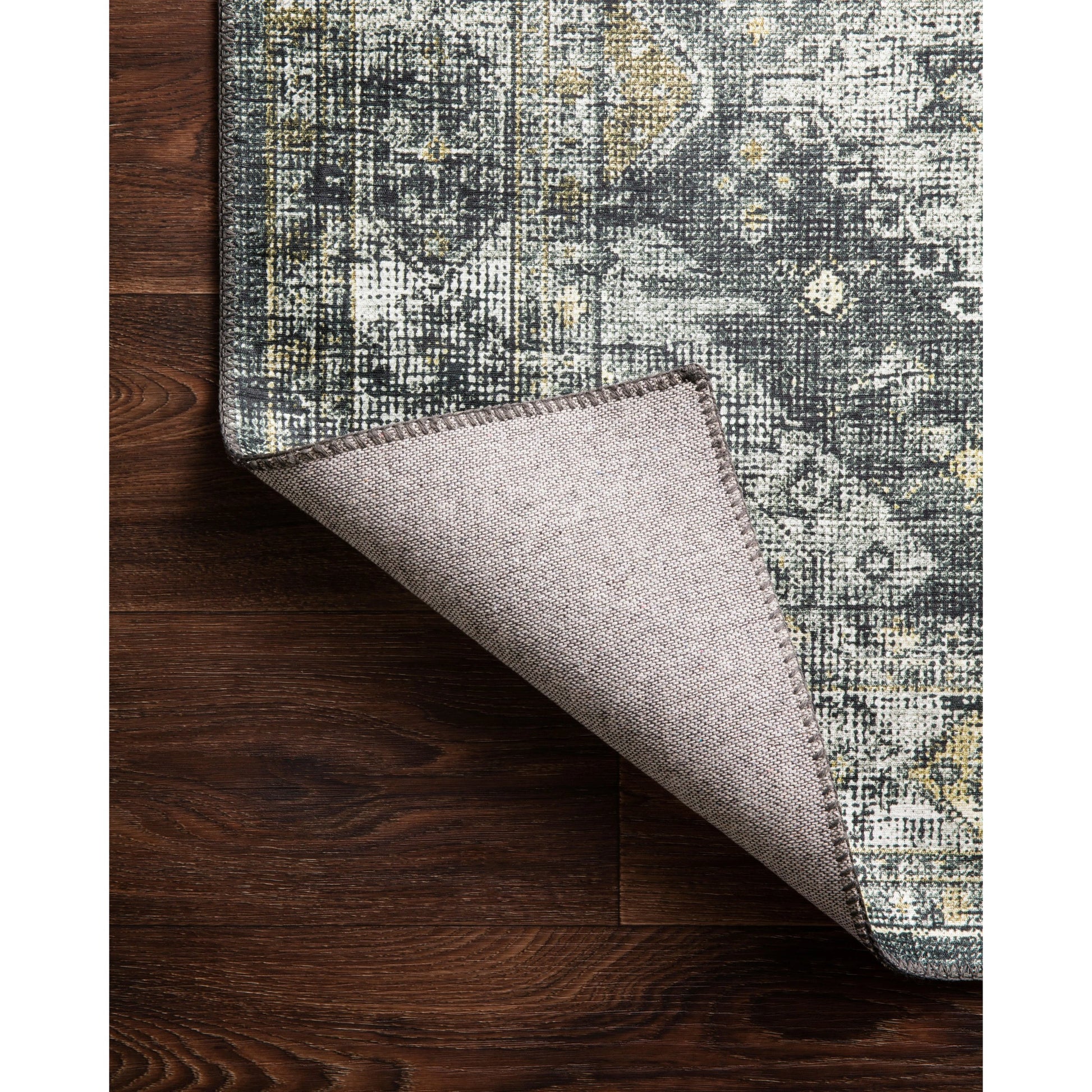 Skye SKY-09 Rug by Loloi II in graphite, silver. Made from 100% polyester in a rustic style.