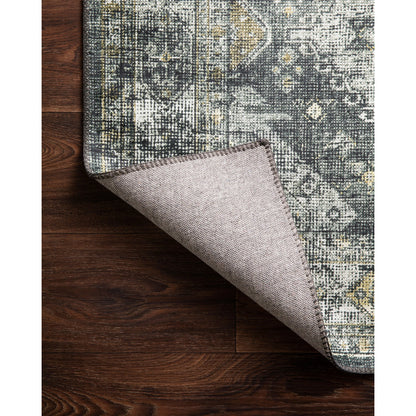 Skye SKY-09 Rug by Loloi II in graphite, silver. Made from 100% polyester in a rustic style.
