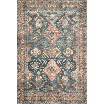 Skye SKY-10 Rug by Loloi II in sea, rust. Made from 100% polyester in a traditional styl