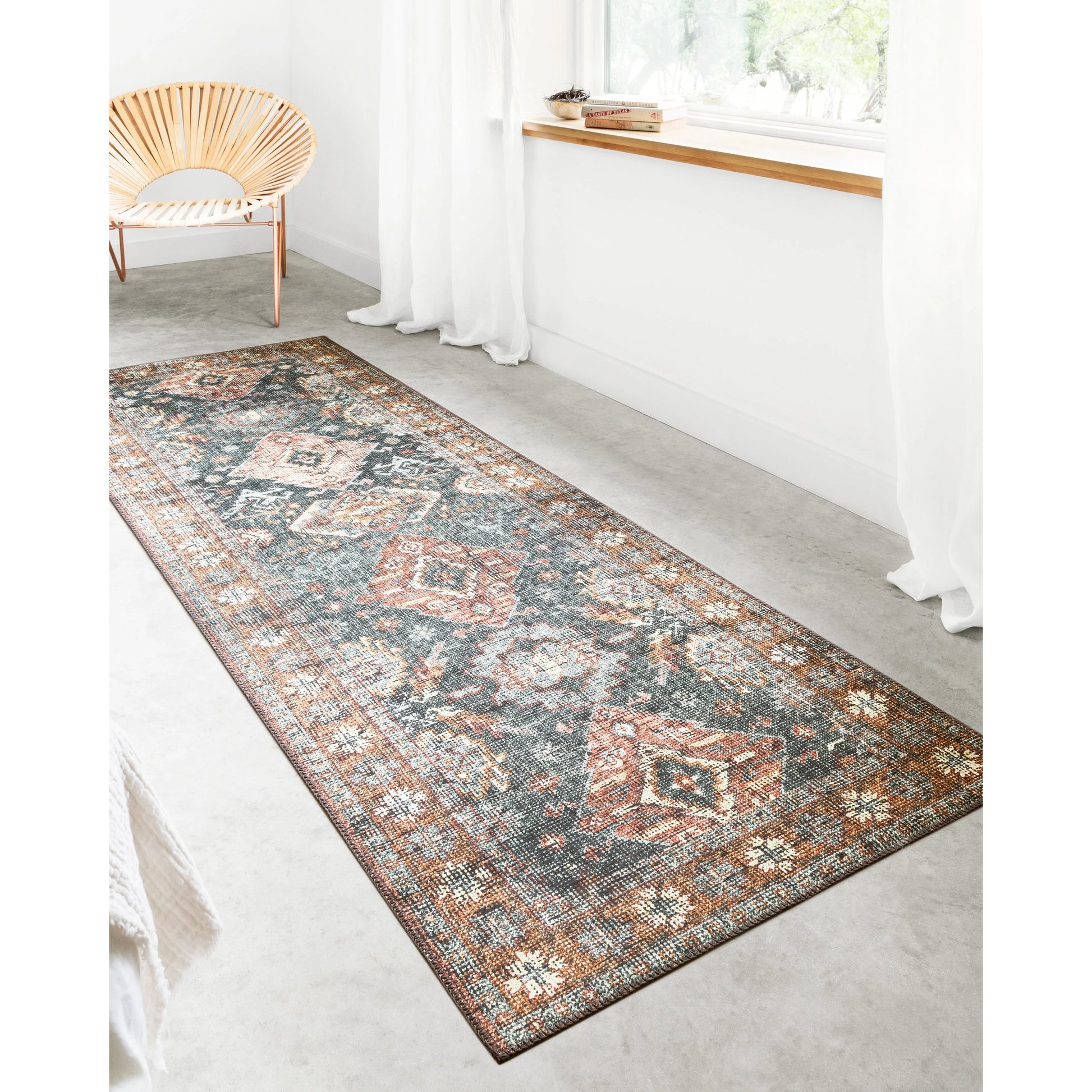 Skye SKY-10 Rug by Loloi II in sea, rust. Made from 100% polyester in a traditional style.