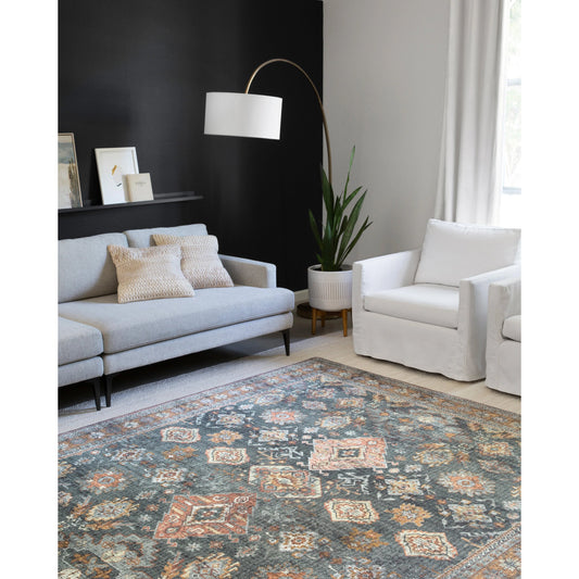 Skye SKY-10 Rug by Loloi II in sea, rust. Made from 100% polyester in a traditional style.