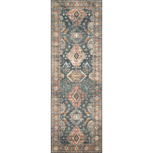 Skye SKY-10 Rug by Loloi in sea, rust. Made from 100% polyester in a traditional style.