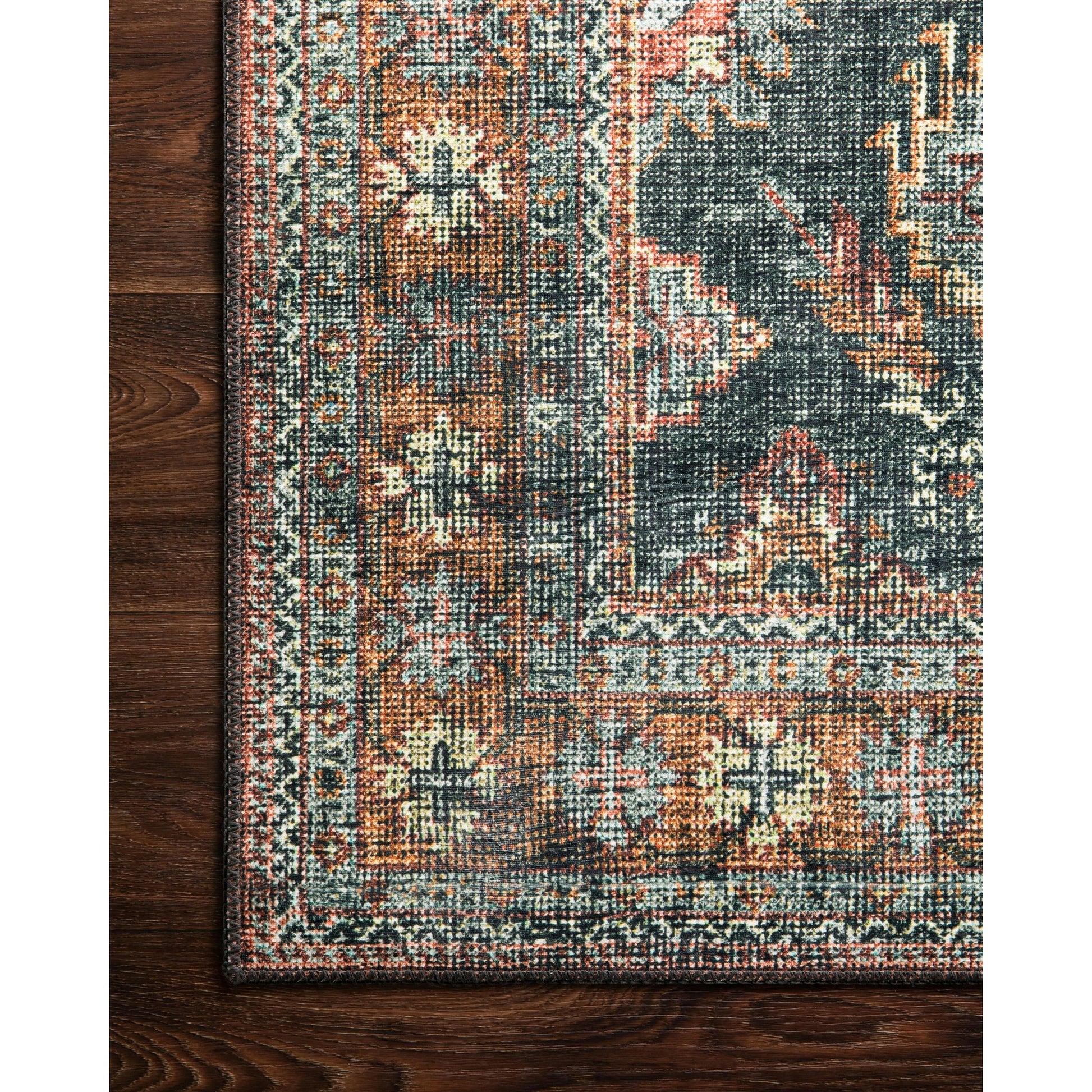 Skye SKY-10 Rug by Loloi II in sea, rust. Made from 100% polyester in a traditional style.