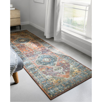 Skye SKY-11 Rug by Loloi II in rust, blue. Made from 100% polyester in a eclectic & global 