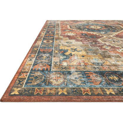 Skye SKY-11 Rug by Loloi II in rust, blue. Made from 100% polyester in a eclectic & global st
