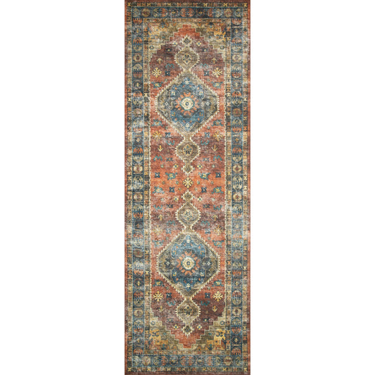 Skye SKY-11 Rug by Loloi in rust, blue. Made from 100% polyester in a eclectic & global style.