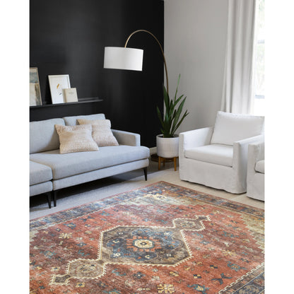 Skye SKY-11 Rug by Loloi II in rust, blue. Made from 100% polyester in a eclectic & global 